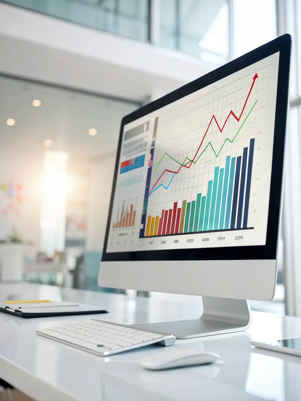 A graph showing upward trending investment growth, symbolizing DKM VFN's investment advisory services.